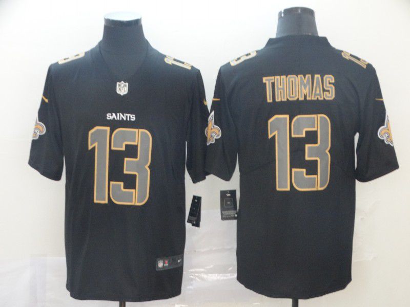 Men New Orleans Saints #13 Thomas Nike  Fashion Impact Black Color Rush Limited Jersey